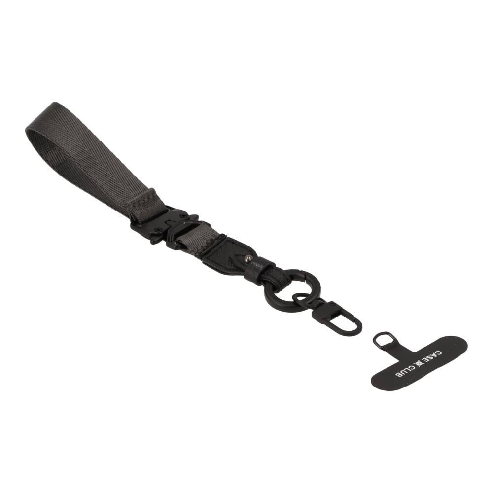 black/grey crossbody 2 in 1 lanyard
